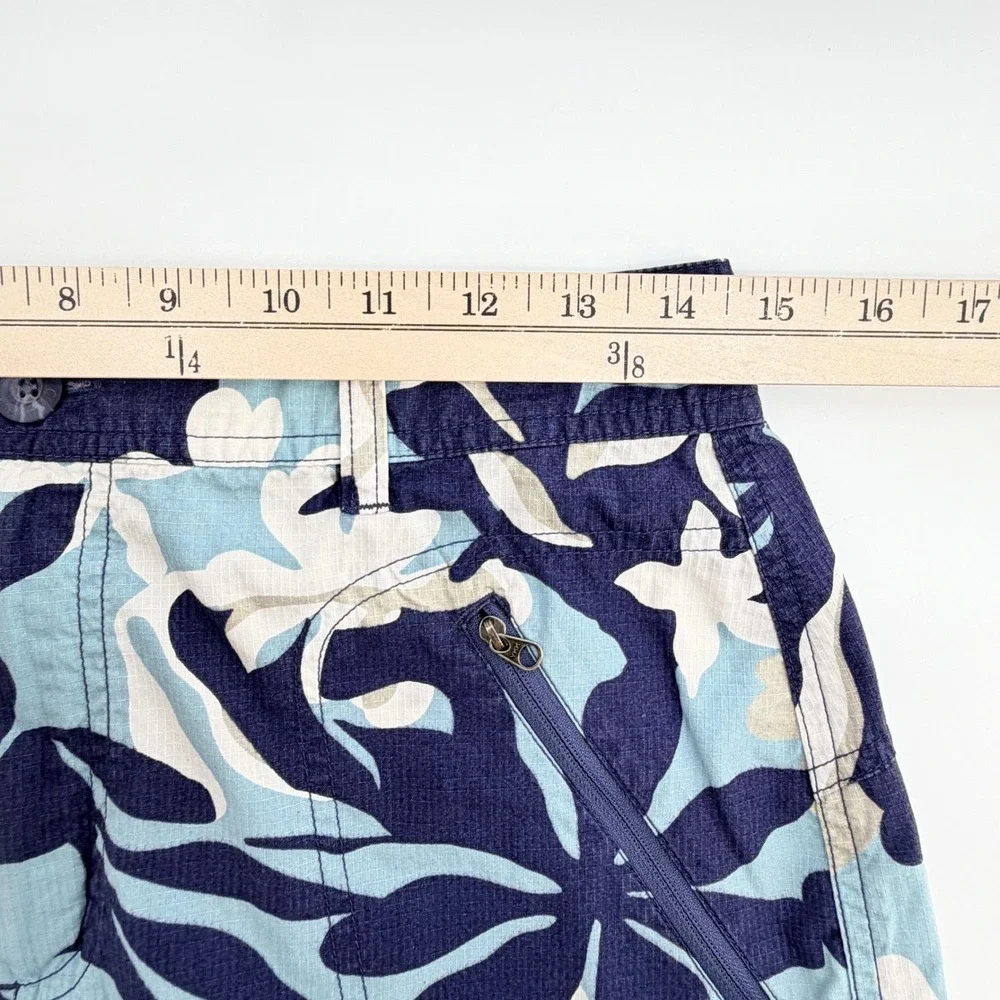 Columbia Floral Ripstop Mini Skirt‎ Womens 8 Blue XCO Cargo Hiking